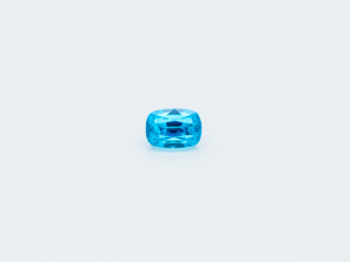 Natural Blue Zircon – 5.12 Carat Cushion Cut | SRL-023
