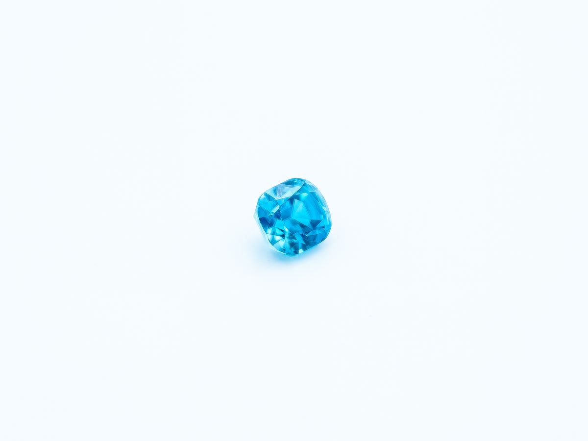 Natural Blue Zircon – 4.68 Carat Cushion Cut | SRL-024