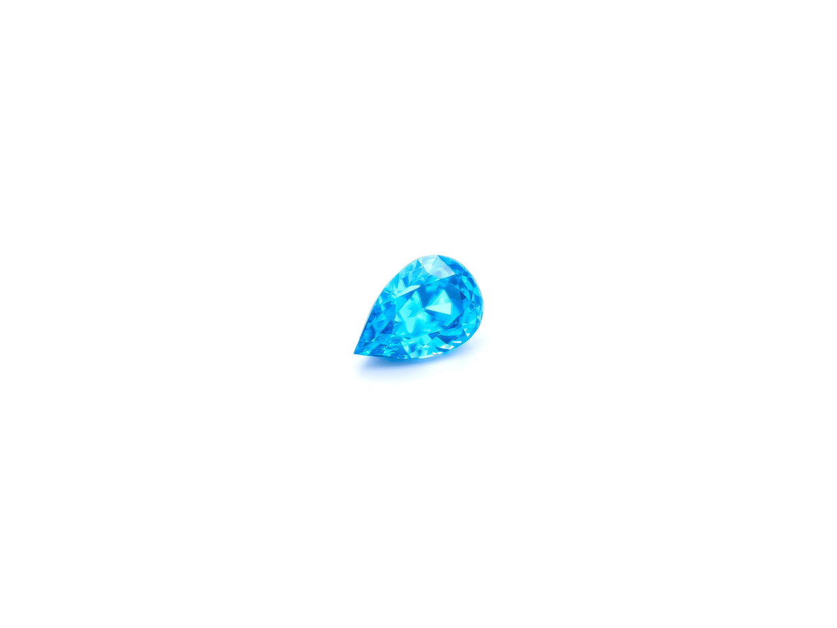 Natural Blue Zircon – 4.00 Carat Pear Cut | SRL-027