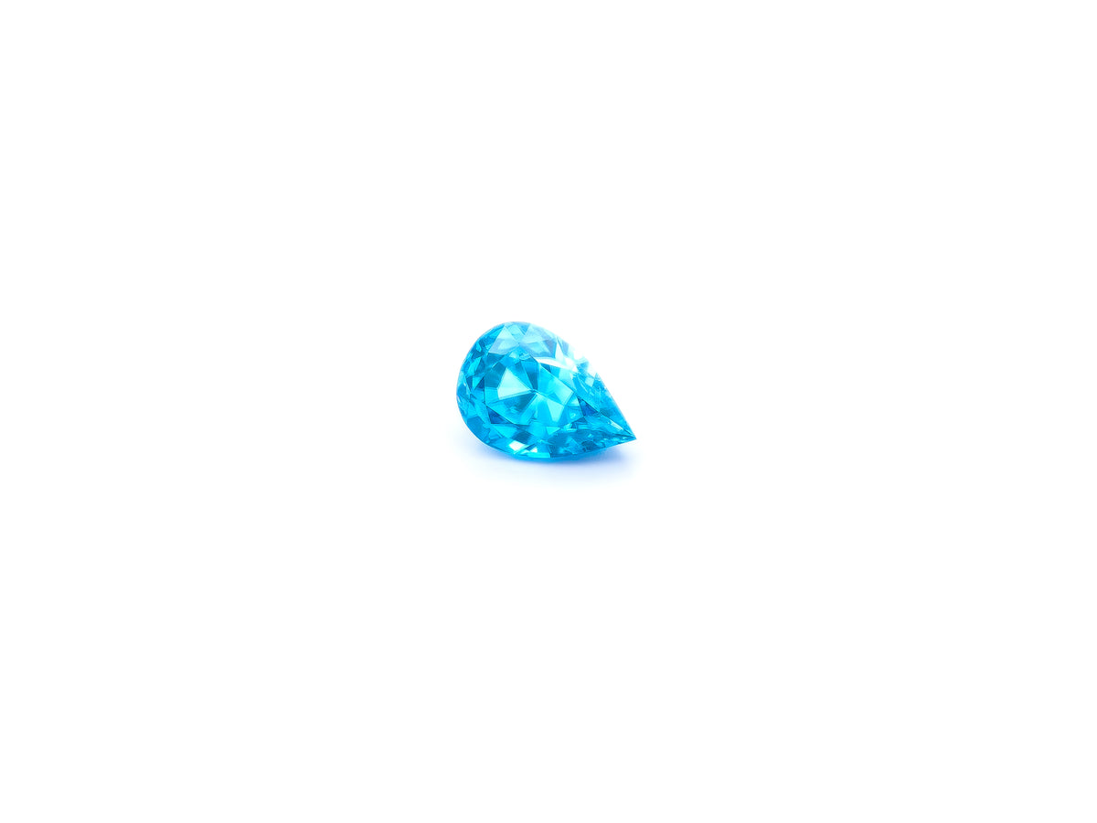 Natural Blue Zircon – 4.00 Carat Pear Cut | SRL-027