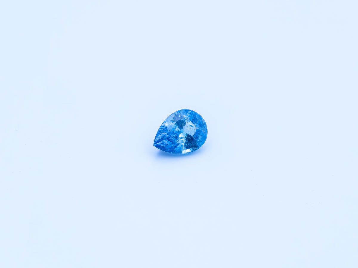 Vivid Blue Unheated Sapphire – 3.63 Carat Pear Cut | Sri Lanka | SRL-046